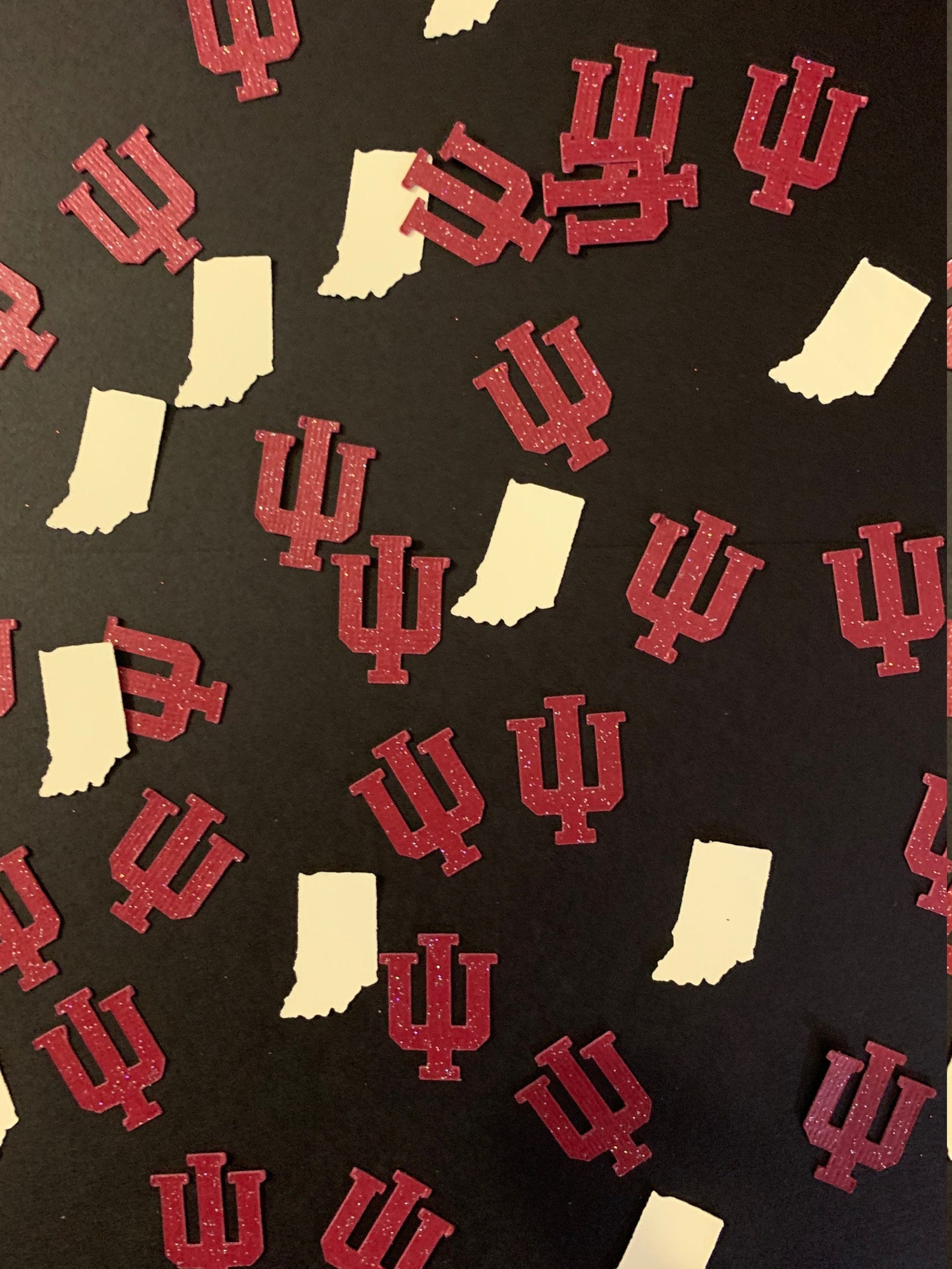 Indiana University Confetti IU Confetti Indiana University Etsy