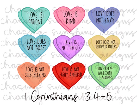 1 Corinthians 13 4 5 Conversation Hearts Christian Etsy 1-corinthians-13-4-5-conversation-hearts-christian-etsy