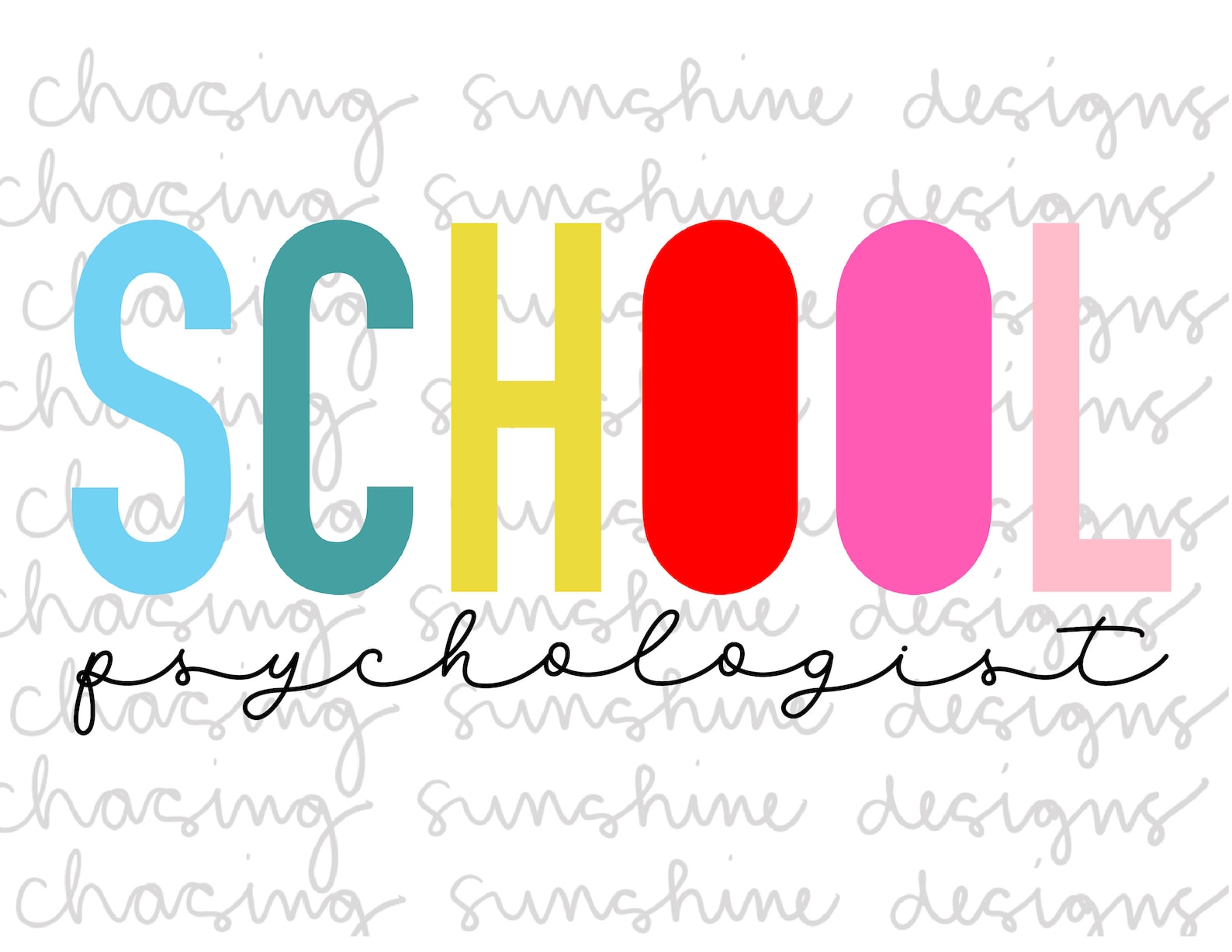 Psychologist School Back to School Teacher Colorful Etsy