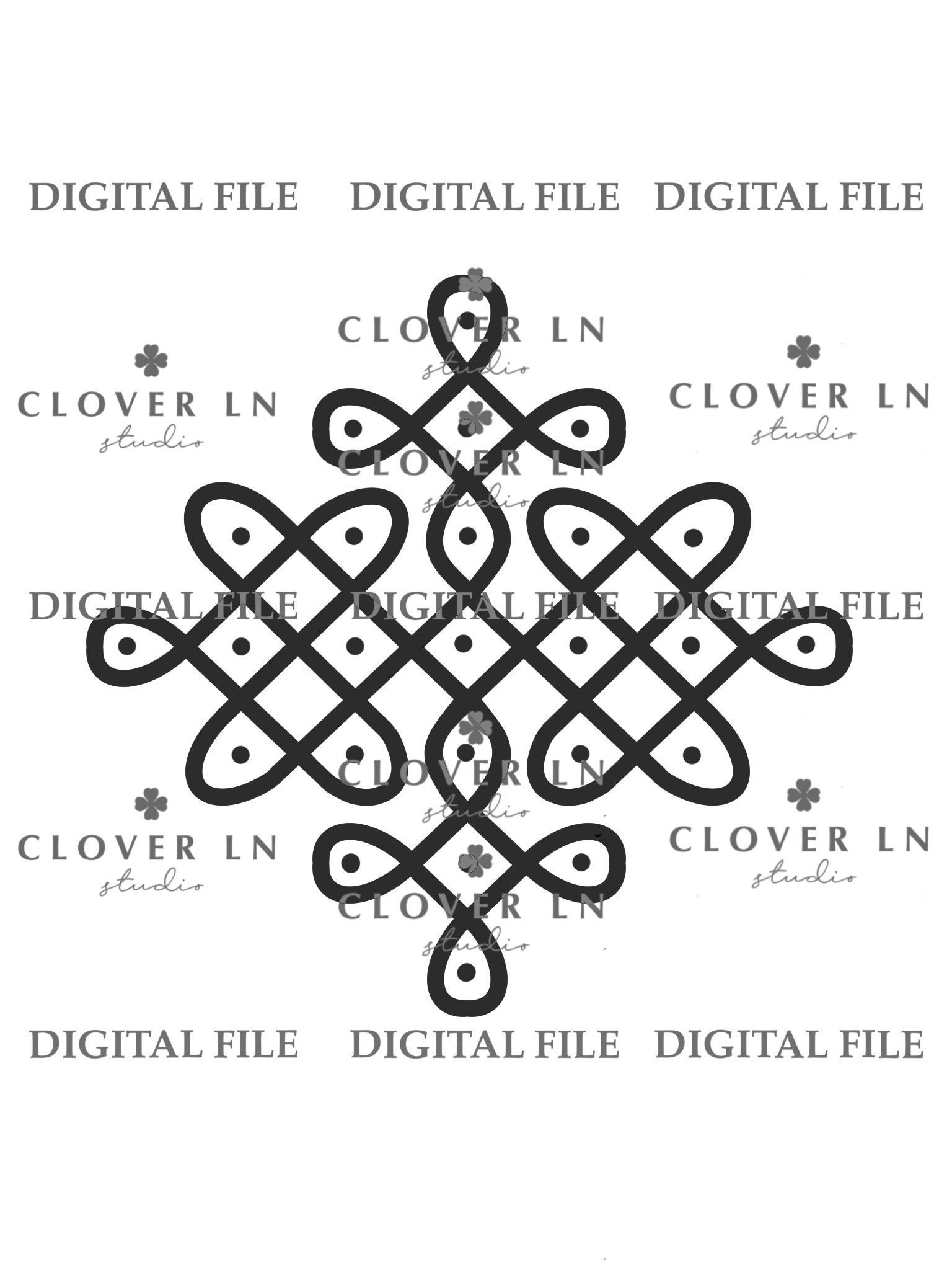 Kolam Digital File For Cricut, SVG file for Cricut Silhoutte Cameo, Indian pooja decor, Digital file, Muggu Digital file