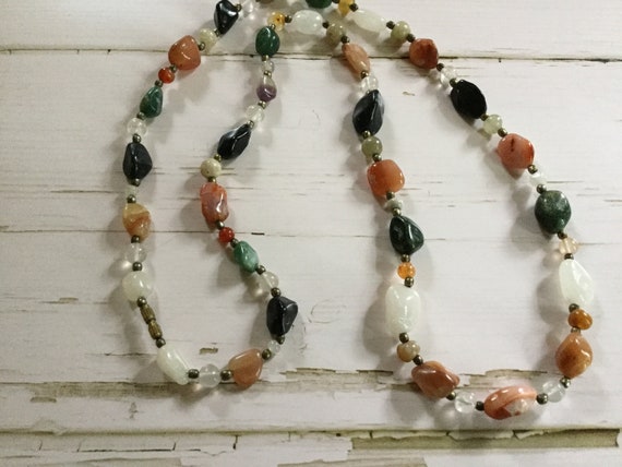 Vintage cheap agate necklace