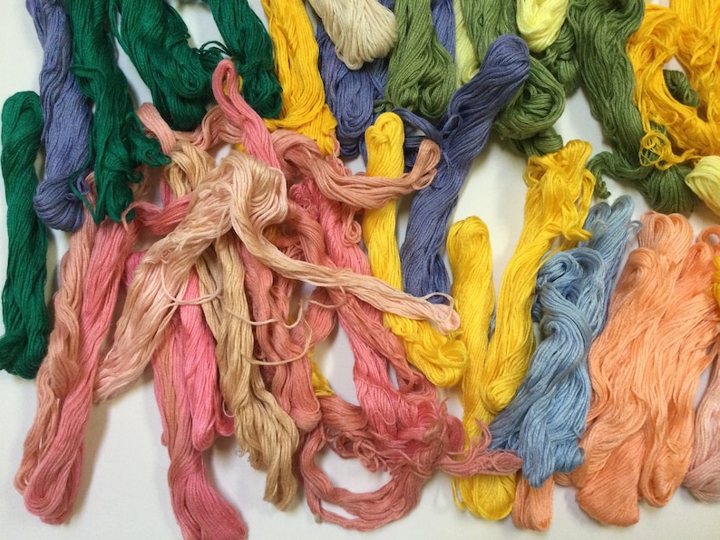 Multicolor Embroidery Cross Stitch Floss Big Lot of 50 Vintage Embroidery Floss Skeins Cotton Cross Stitch Embroidery Floss
