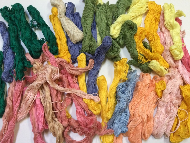 Multicolor Embroidery Cross Stitch Floss Big Lot of 50 Vintage Embroidery Floss Skeins Cotton Cross Stitch Embroidery Floss