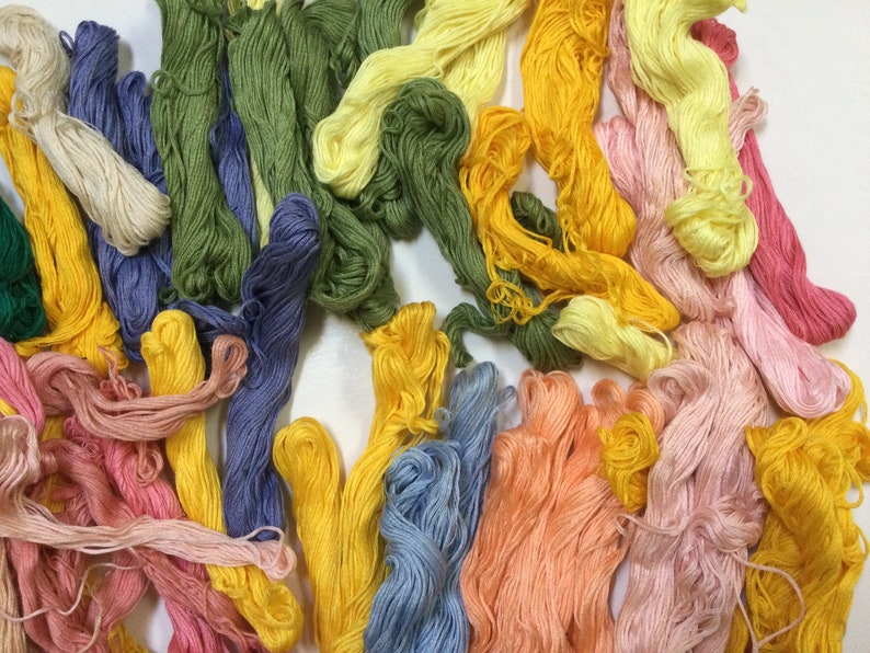 Multicolor Embroidery Cross Stitch Floss Big Lot of 50 Vintage Embroidery Floss Skeins Cotton Cross Stitch Embroidery Floss