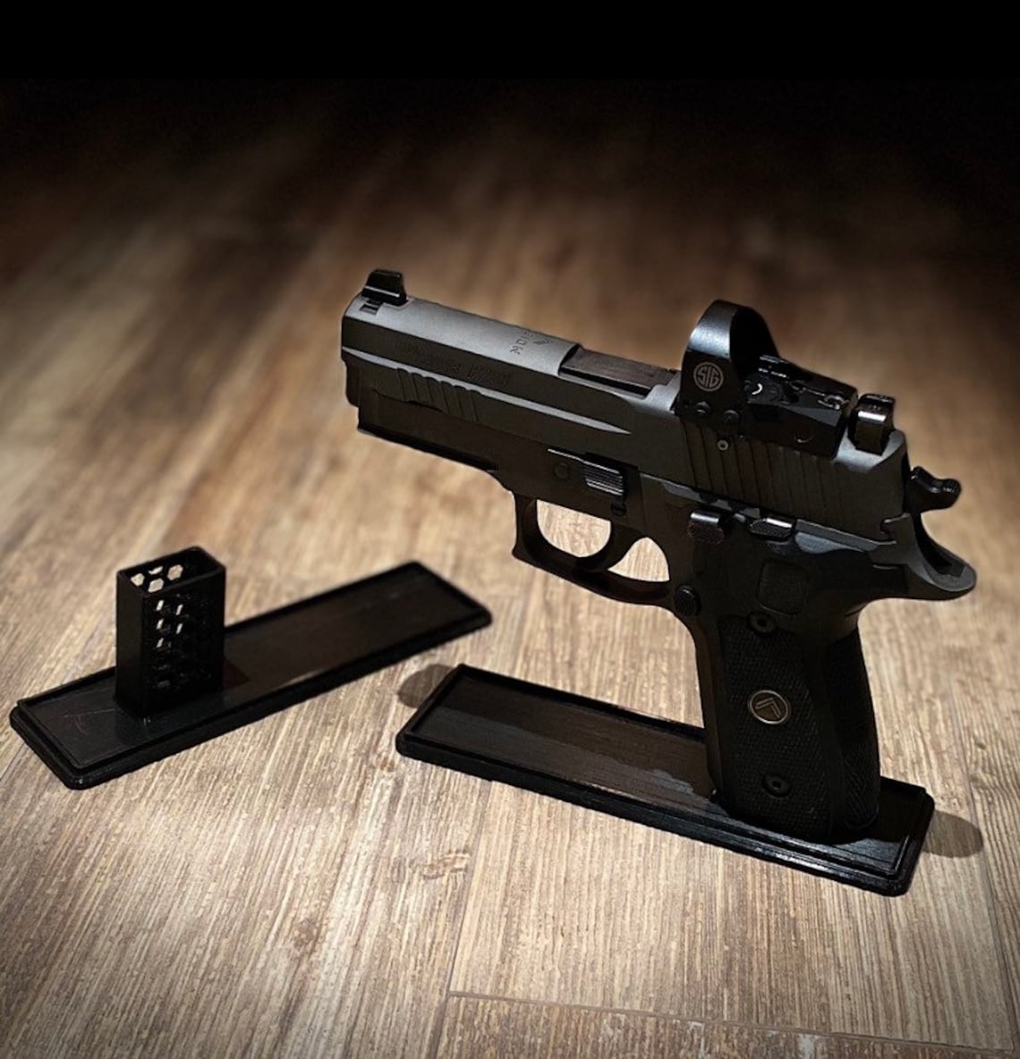 Pistol Stand Display Universal Fit For Double Stack Magazine Etsy