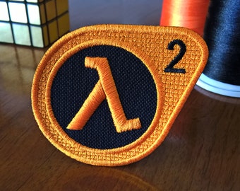 Half Life 2 - Embroidered Patch - Lambda - Iron On/Hook & Loop - Premium Embroidery