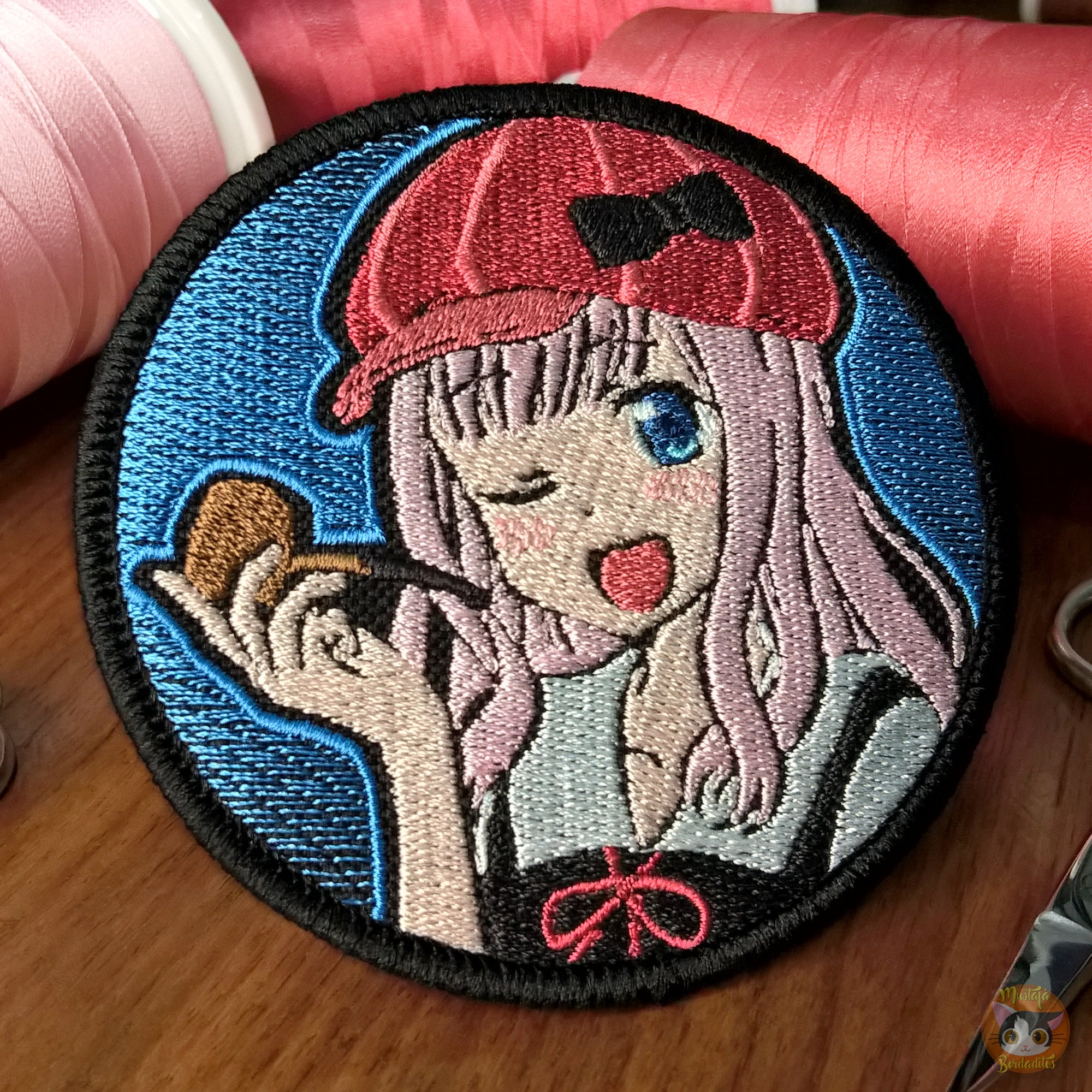 Anime Waifu - embroidered patch 10x10 CM