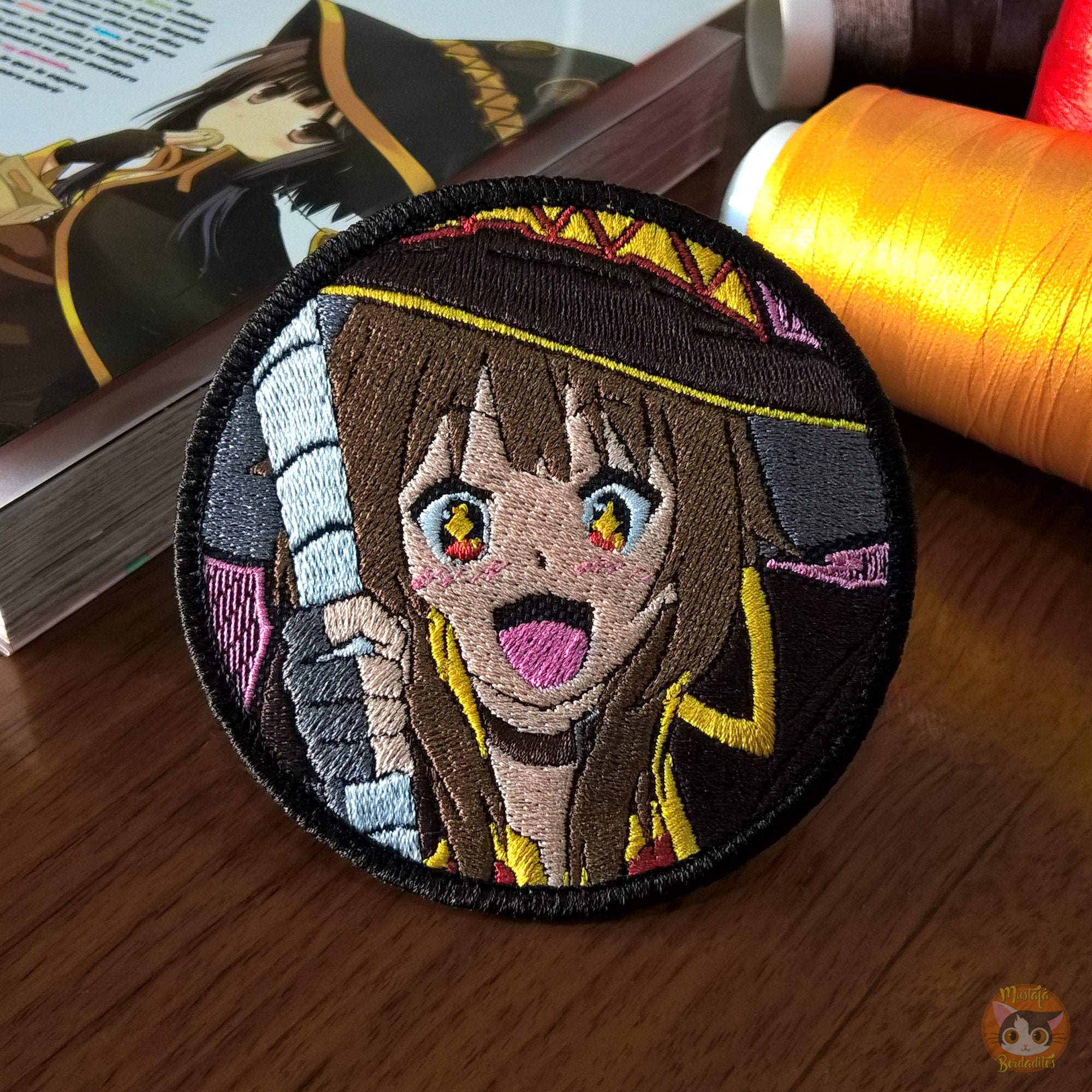 Anime Konosuba Aqua & Darkness & Megumin Large limited Metal Badge pin Rare