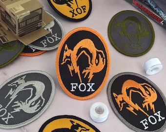 Metal Gear - Embroidered Patch - FOX - XOF - Videogame Emblem - Iron On/Hook & Loop - Premium Embroidery