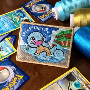 Anime and Videogame Character - Splashing fun - Embroidered Patch - Starter - Limited Edition - Iron On/Hook & Loop - Premium Embroidery