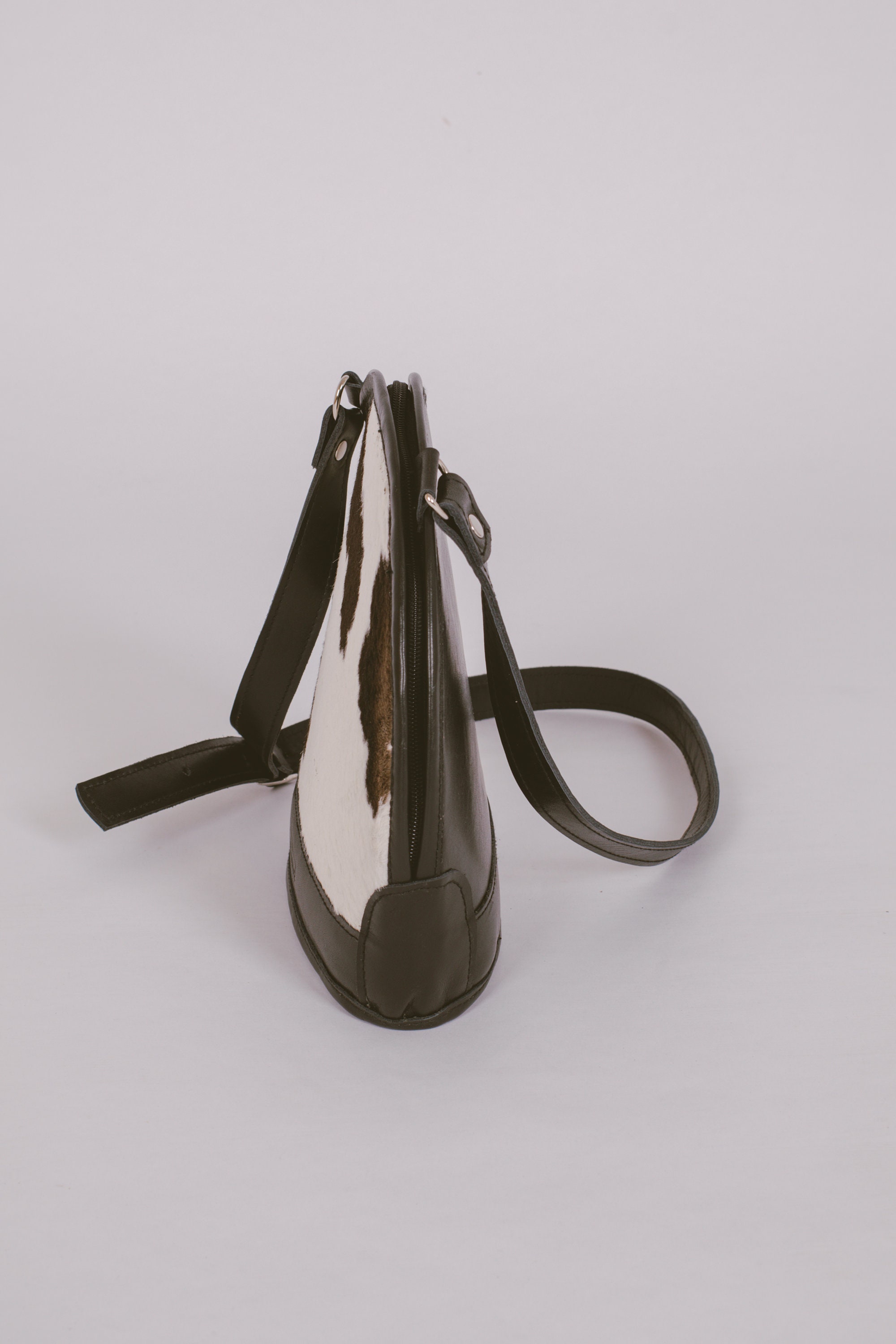 Cowhide Bag Flat Leather Cross Body Bag Hair on Hide Purse Etsy