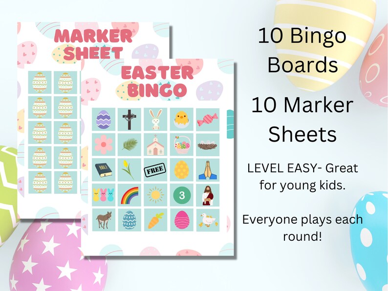 EASY Easter Bingo Sheet for Kids | Sunday School Printout | Easter ...