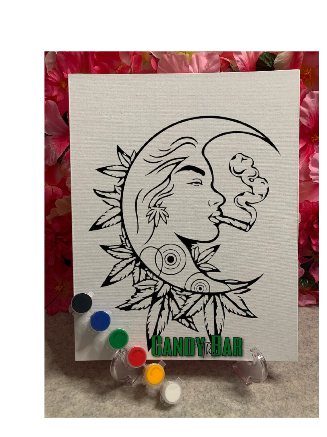 420 Predrawn Canvas Art. Adult Paint Party. 420 Art.stoner Etsy