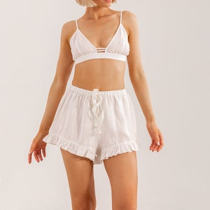 Linen Shorts, Linen Nightwear, Linen Sleepwear image 1