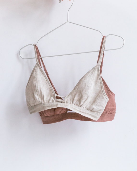 Organic Linen Bralette for Women Bra NATURAL 