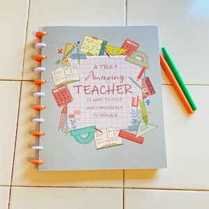 CUSTOMIZABLE Discbound Teacher Planner, Math Teacher Planner, Weekly Planner, Large Calendar, Lesson Planner, 2025-2026 Dated Planner