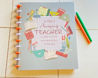 Customizable Teacher Planner, Discbound 8.5x11 Calendar, Dated