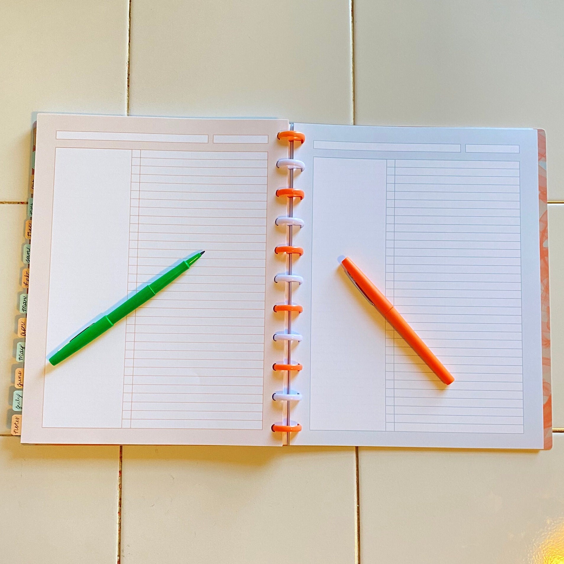 CUSTOMIZABLE Discbound Teacher Planner, Math Teacher Planner, Weekly ...