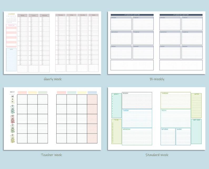 CUSTOMIZABLE Discbound Teacher Planner, Math Teacher Planner, Weekly ...