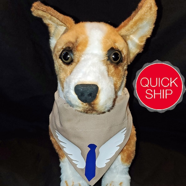 Supernatural Castiel Inspired Dog Bandana  w/Personlization Over the Collar // Pet Gift //Custom Dog Bandana // Pet Bandana // Scarf