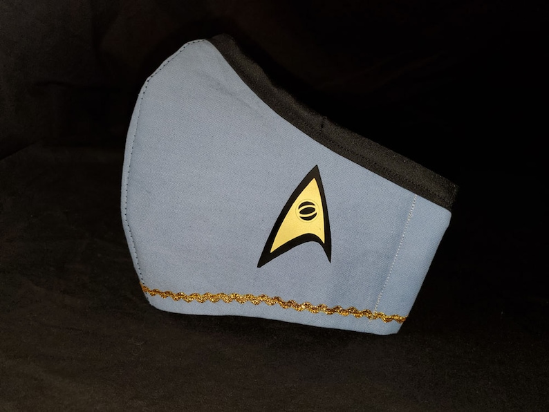 Star Trek Inspired Cotton Captain Kirk Mask gold Command Etsy