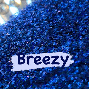 Breezy glitter,Blue holograhic glitter,Blue chunky Glitter,size 1/24,Blue glitter,SnowGlobe Glitter