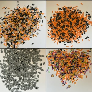 Halloween Polymer Clay Halloween Fake Sprinkle Creepy Cute Gothic Slime Craft Supplies  Halloween Poly Sprinkles Mix Spooky Sprinkles Clay