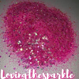 Lovingthesparkle glitter,pink glitter,opal chunky mix,opal glitter|Chunky Pink Glitter