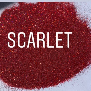 Scarlet glitter,Red Holographic glitter,Holograpic Glitter,Red Glitter,Resin Glitter
