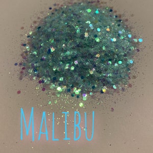 Malibu  Chunky glitter|iridescent glitter|Opal Blue Glitter|Light Blue Glitter|chunky Glitter