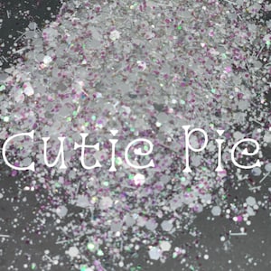 Cutie pie glitter|White Chunky Glitter|Color Shift Glitter|Chunky Glitter Mix