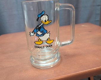 Vintage Walt Disney Production Glass Mug with Rectangular Handle - Donald Duck – Disney Collectible