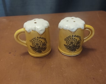 Great Adventure - Beer Mug - Salt and Pepper Shakers with Rubber Stoppers