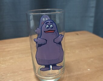 1976 McDonald's Collectible Glass - One of McDonald's Collectors Series Glass Set - Grimace -McDonald's Collectible