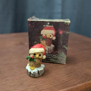 1980 Hallmark Keepsake Ornament - Christmas Owl Ornament - Tree Trimmer Collection - Collectible Ornament