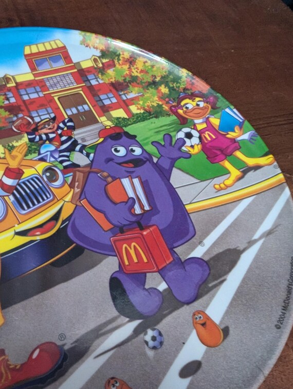 2004 Mcdonald's Collectible Plate - Ronald Mcdonald/ Grimace