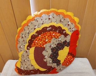 Colorful Thanksgiving Turkey Throw Pillow - Thanksgiving Decoration