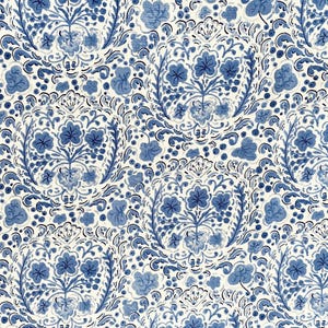 Medallion Blue PWDF324 from Ladybird by Dena Designs for FreeSpirit Fabrics **Half Yard**