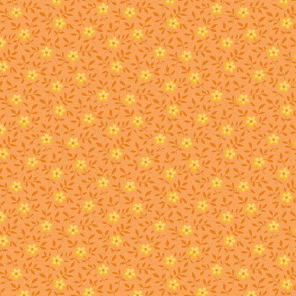 Floral Vine Orange 1803 98714 858 from Rainbow Sampler by Kaye England for Wilmington Prints