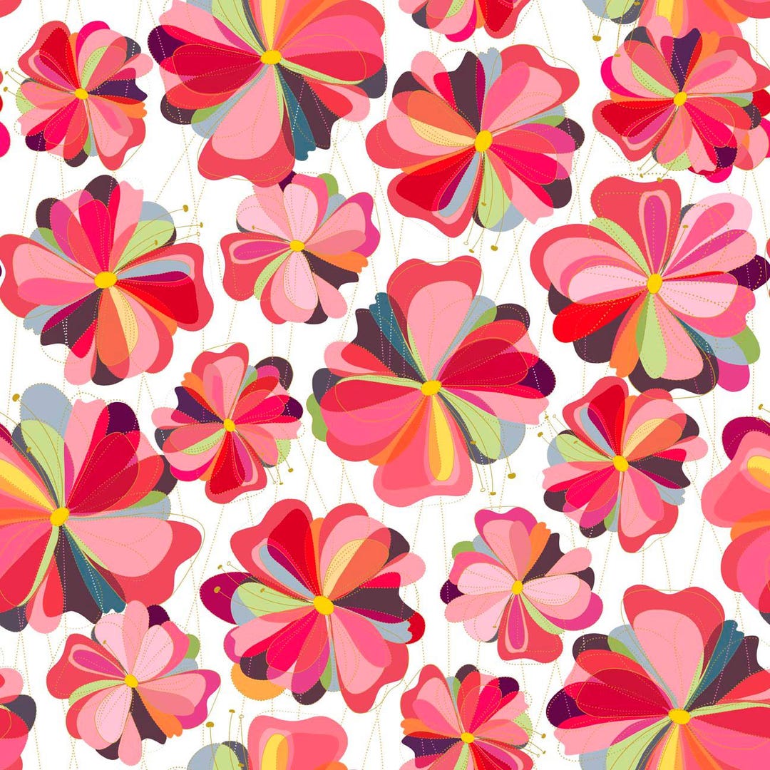 Contemporary Florals White 2600-29857-Z From Floral Jubilee by