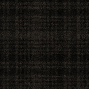 May include: Dark brown plaid fabric with a textured appearance. The pattern consists of intersecting lines forming a grid-like design. The fabric has a slightly blurred, soft look.