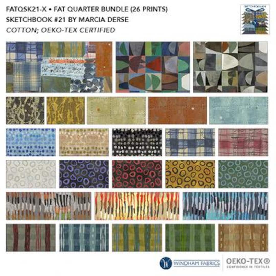 Sketchbook 21 Fat Quarter Bundle by Marcia Derse for Windham Fabrics - Etsy
