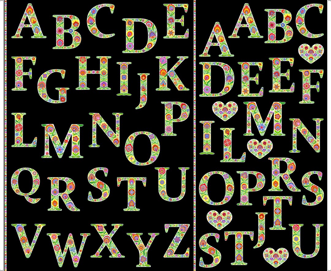 Alphabet Panel 2600-29877 From Alphabet Garden by Mary Tanana for QT ...