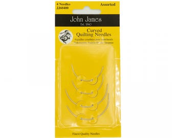 John James Curved Quilting Needles Assorted Sizes 4 Count from Colonial Needle Company