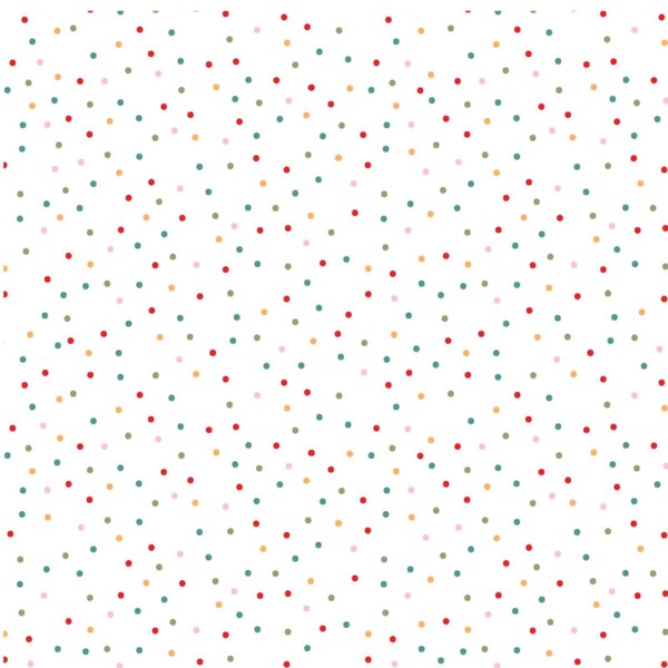 Country Confetti Marshmallow New White by Poppie Cotton