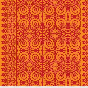 Folk Art Red PWJS-133 from Sassy Summer Salsa by Jane Sassaman for FreeSpirit Fabrics **Half Yard**