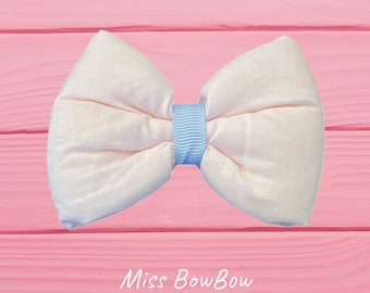White Elsa Princess DisneyPrincess Inspired Hair Clip Bows| Baby Toddler Girl Clip Bows| Cushion |Girl Hair Clips| Princess Party Favors