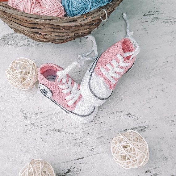 converse crochet booties