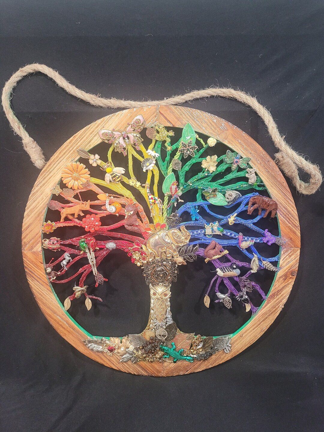 Jewelry Art Tree of Life Tree of Life Wall Decor Upcycled Etsy