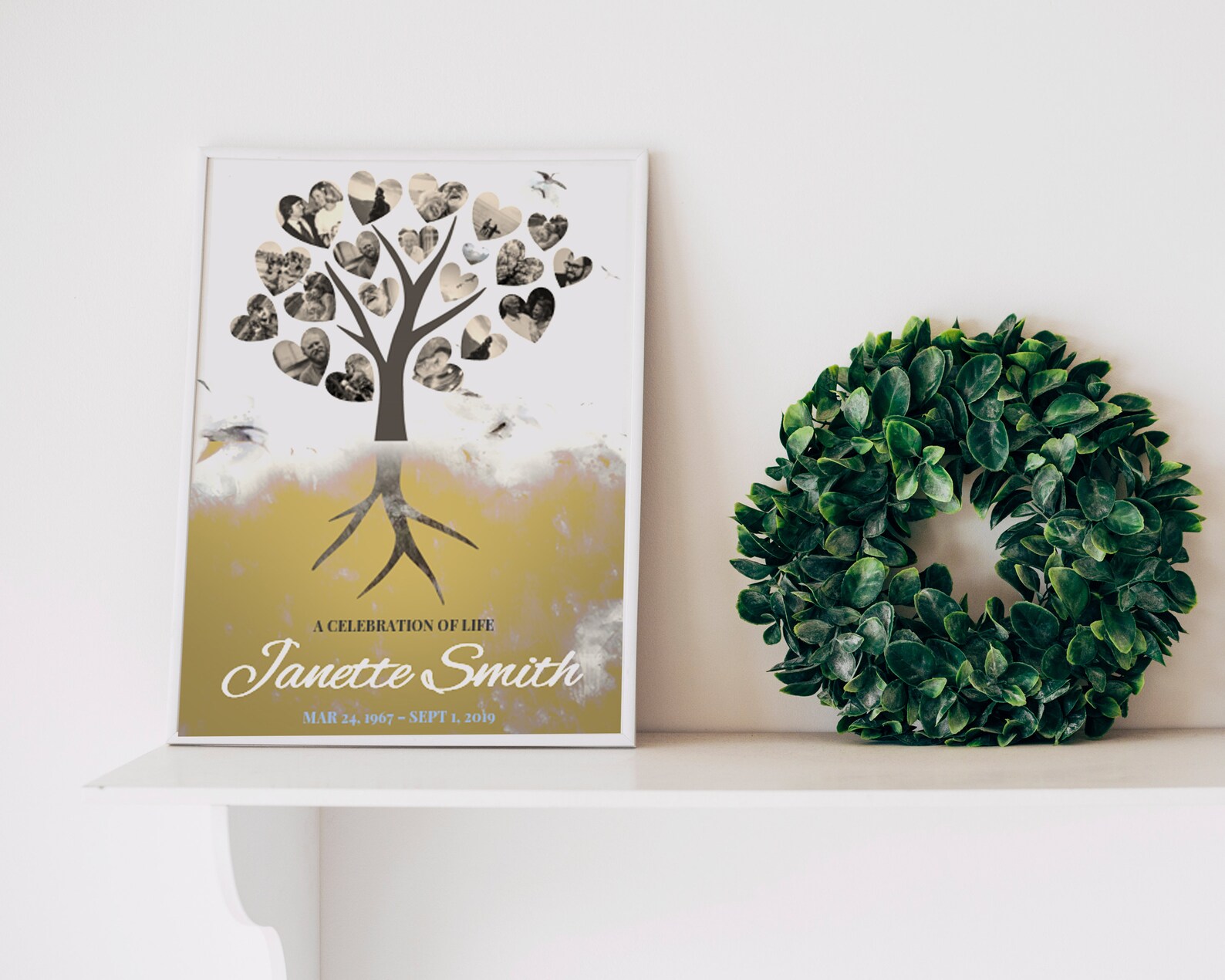 Tree-of-life Funeral Sign Memory Tree Editable Memorial - Etsy